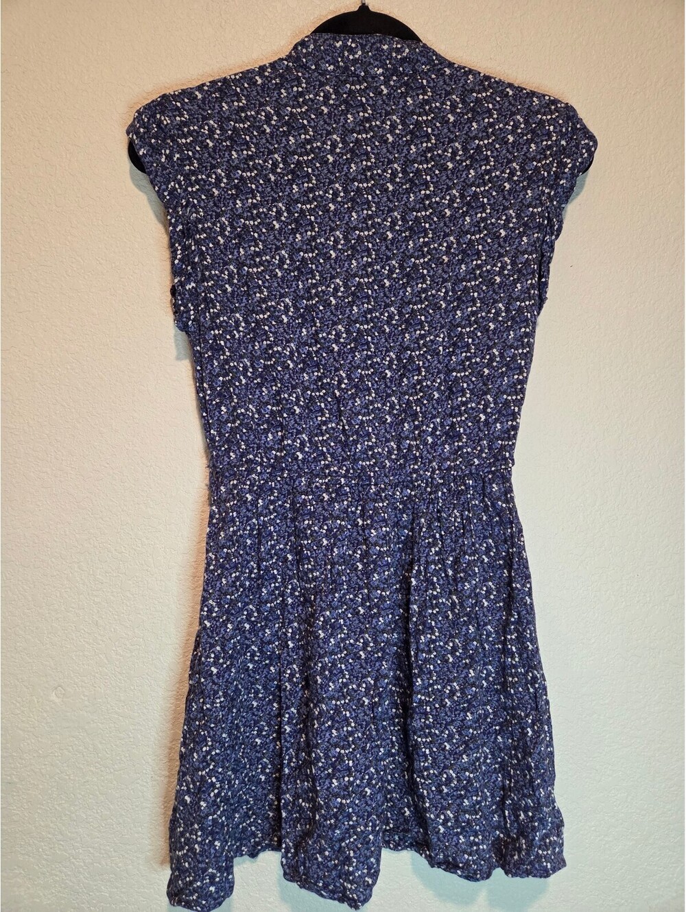 Angie Medium Blue Floral Rayon Dress - Picture 3 of 4